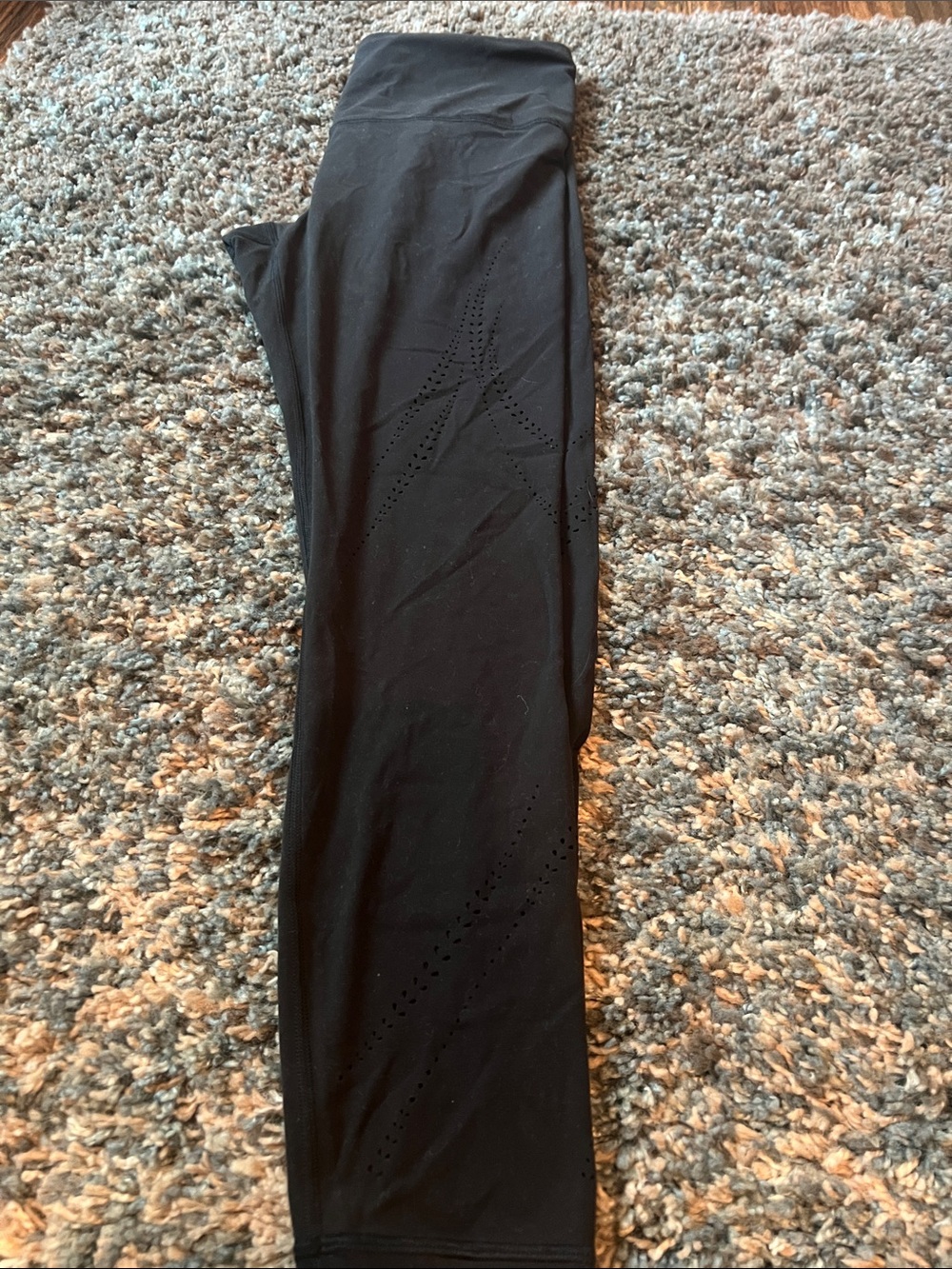Athleta Black Perforated Leggings